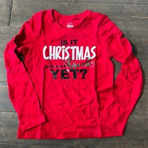 Kids Christmas holiday long sleeve tshirt size 10/12